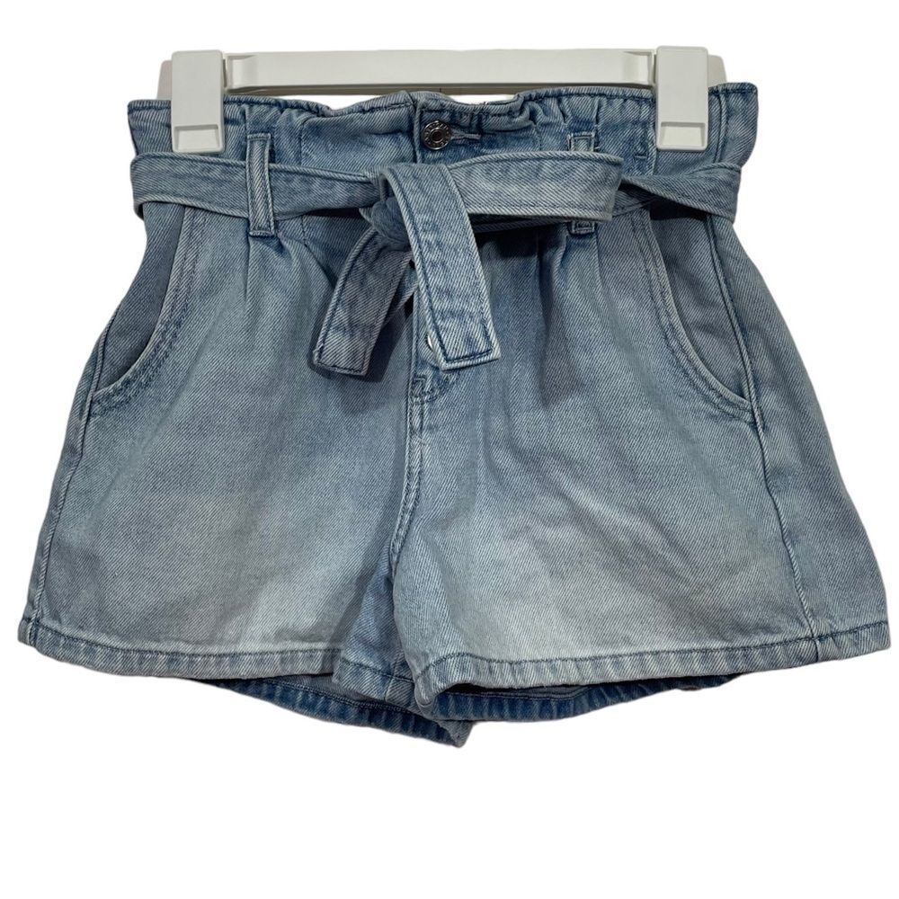 American Eagle Tie Waist Mom Jean Shorts